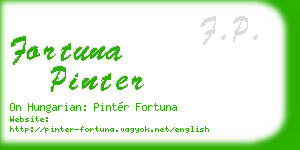 fortuna pinter business card